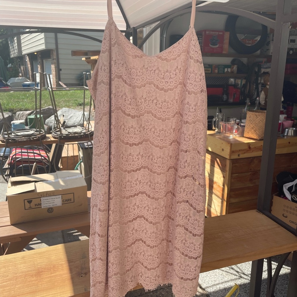 Pink lace dress